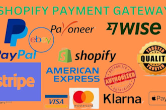 setup and integrate shopify payment gateway stripe paypal apple pay wise square