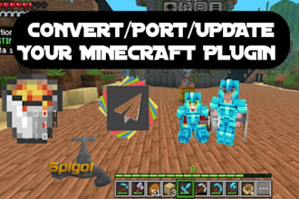 convert, port any minecraft paper plugin, spigot, bukkit to your desired version