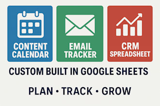 create custom content calendars, email campaign trackers, lead generation CRM