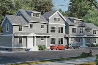 renew old house to new apartment,redesign exterior,render interior,estate layout
