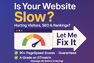 fix core web vitals, boost pagespeed to 90, optimize gtmetrix and loading speed
