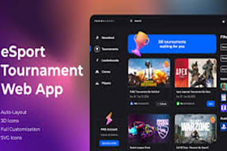 build sports website, tournament website, esport, bet app, gym website