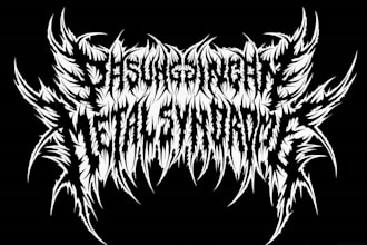 make custom brutal death metal, deathcore logo for your band