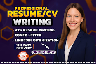 professional resume writing, CV, cover letter, linkedin profile, ats optimized