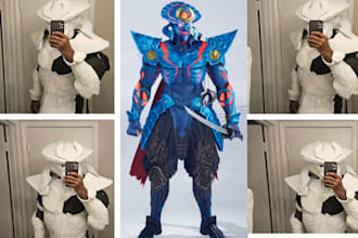 3d wearable cosplay creation model 3d anime armor mask 3d print cosplay weapon