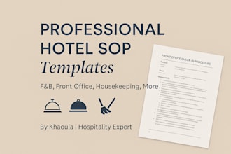 create hospitality sops for food and beverage departments