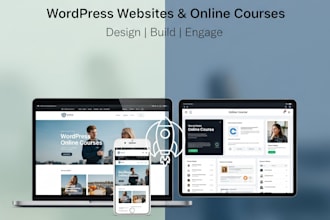 wordpress website design and online course setup
