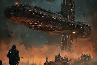 draw sci fi illustration and sci fi art for you