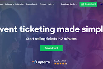 build event website ticket booking event listing event management website