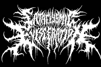 death metal,deathcore,metalcore logo initial emblem symbol