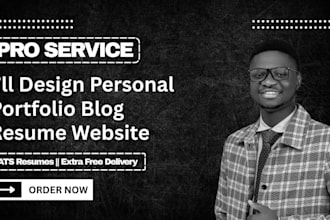 design personal portfolio blog resume website