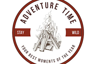 design creative camp fire company logo
