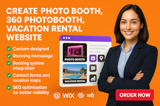 create photo booth, 360 photobooth vacation rental website