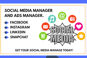 do social media management and run ads on instagram,  facebook, tiktok, snapchat