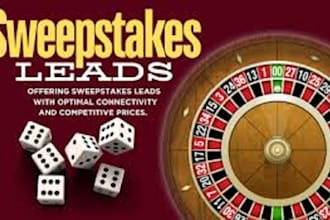 generate active USA sweepstakes leads, gamblers leads, giveaway leads