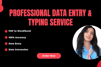 do any data entry and convert PDF to word