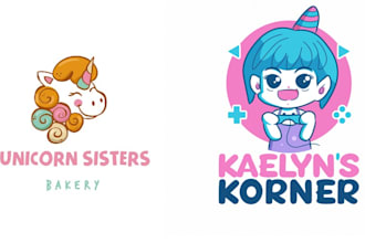 design a cute kawaii japanese style logo for vtuber