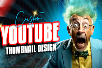 create the best youtube thumbnails design with clickbait style