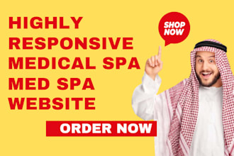 design medical spa website, beauty aesthetic clinic, wellness center website