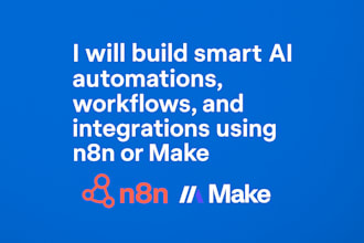 create a workflow automation service using n8n and make