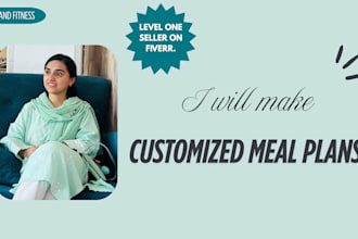 make meal plans as a nutritionist