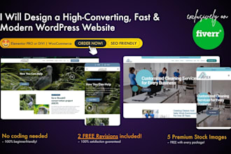 design a stunning wordpress website with elementor or divi