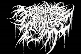 draw deathcore, metal core or death metal logo for your band