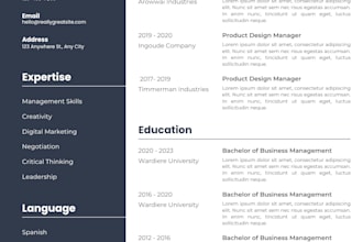 create modern and clean resumes