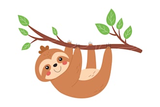 create unique vector illustrations for baby and kids products