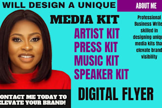 design impactful social media dj press kit speaker artist music media flyer