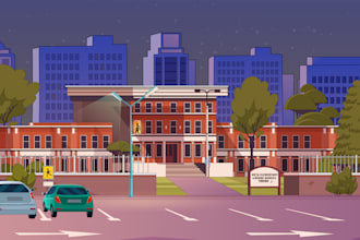 create custom cartoon vector backgrounds and illustrations