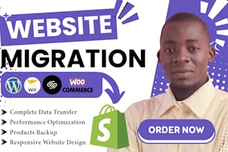 do website migration, migrate wordpress website, wix to shopify migration