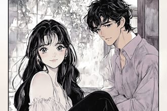 draw webtoon and manga, art