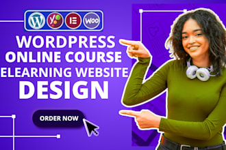 build wordpress elearning website educational lms website online course website