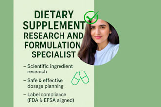 develop dietary supplements with fda compliant labeling