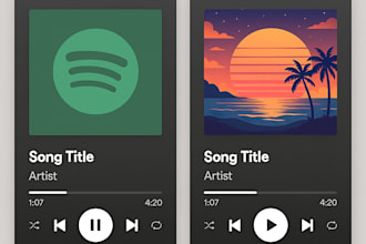 design custom spotify playlist covers with a matching vibe description