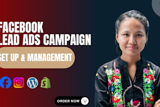 facebook and instagram lead ads campaign or manager or shopify or marketing