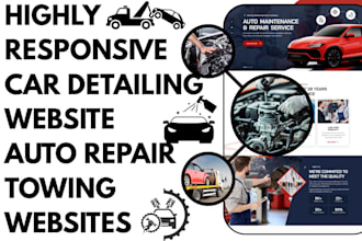 build highly responsive auto repair, car detailing and towing websites