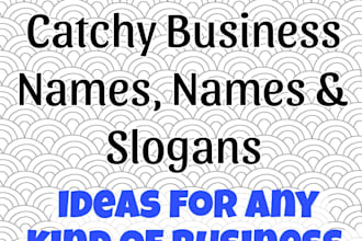 create unique brand names and catchy slogans