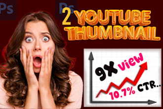 design eye catching attractive youtube thumbnail for you