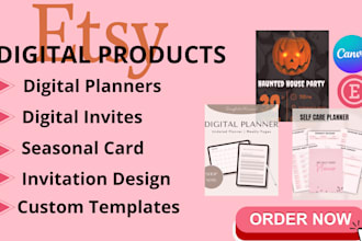 create digital product for digital planner template digital wedding invitation