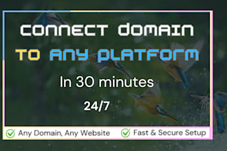 quickly connect domain to any website, shopify, wix, wordpress, email