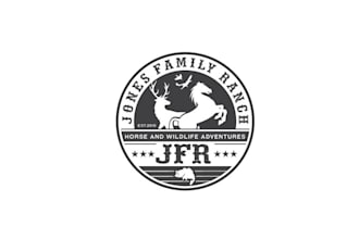 design courageous horse and wildlife ranch logo