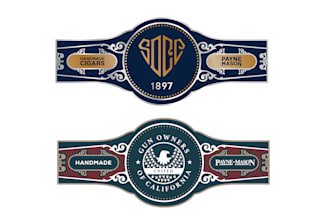 do modern cigar logo, bands, label and cigar box design