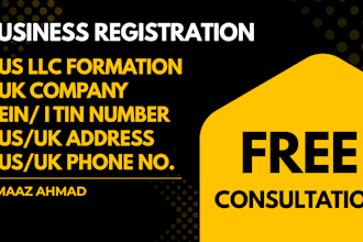 register US llc registration and UK company registration ,itin and ein number