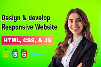 develop responsive website with html css and js