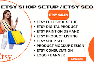 do etsy shop setup with etsy product etsy listing etsy digital product, etsy SEO