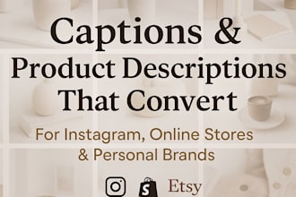 write engaging instagram captions or product descriptions