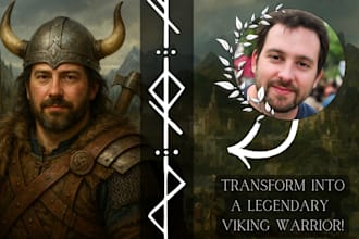 transform your photo into an epic viking warrior portrait