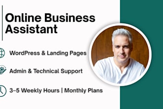 be your online assistant for tech, admin and wordpress tasks